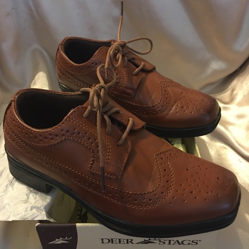 Deer Stags Ace Boys’ Wingtip Oxford Shoes